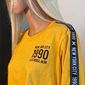 Long sleeve New York 1990 crop top